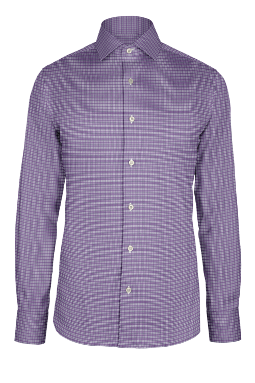 Purple Navy Sport Plaid custom shirt