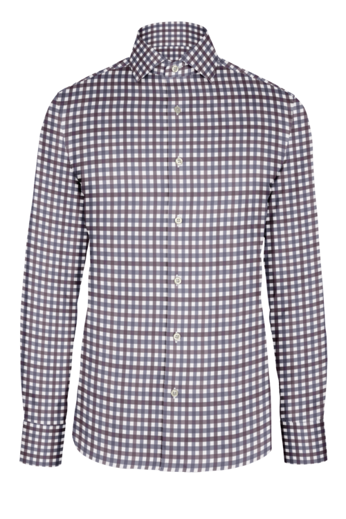 Blue Grey Multi Gingham custom shirt