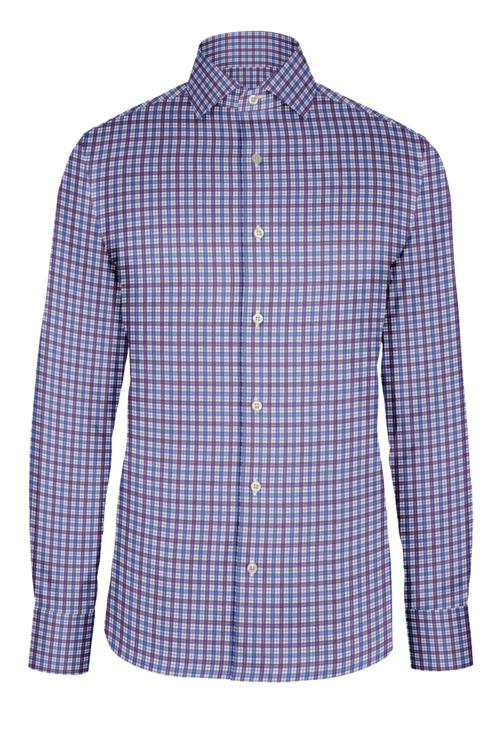 Purple Blue Track Plaid custom shirt