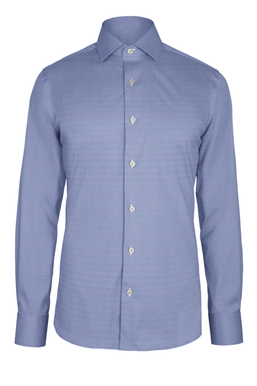 Blue Micro Houndstooth custom shirt
