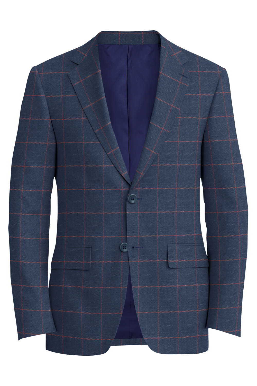 The Advocate — Blue Pink Windowpane jacket