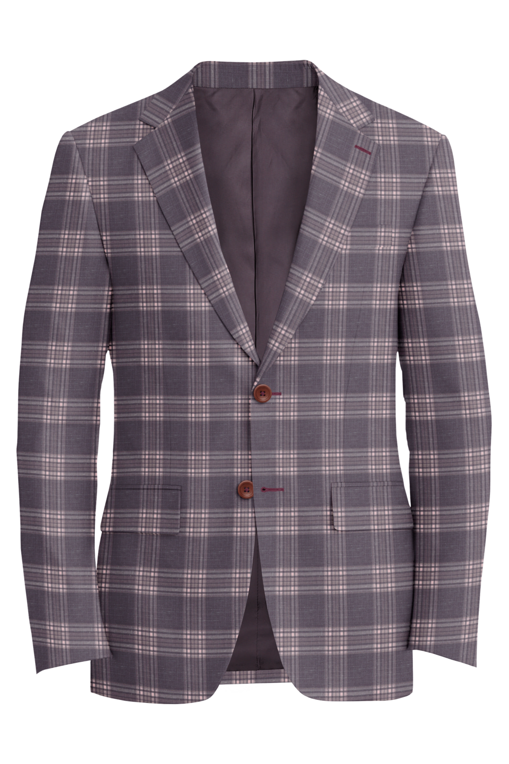 The Sentinel — Berry Pink Track Check jacket