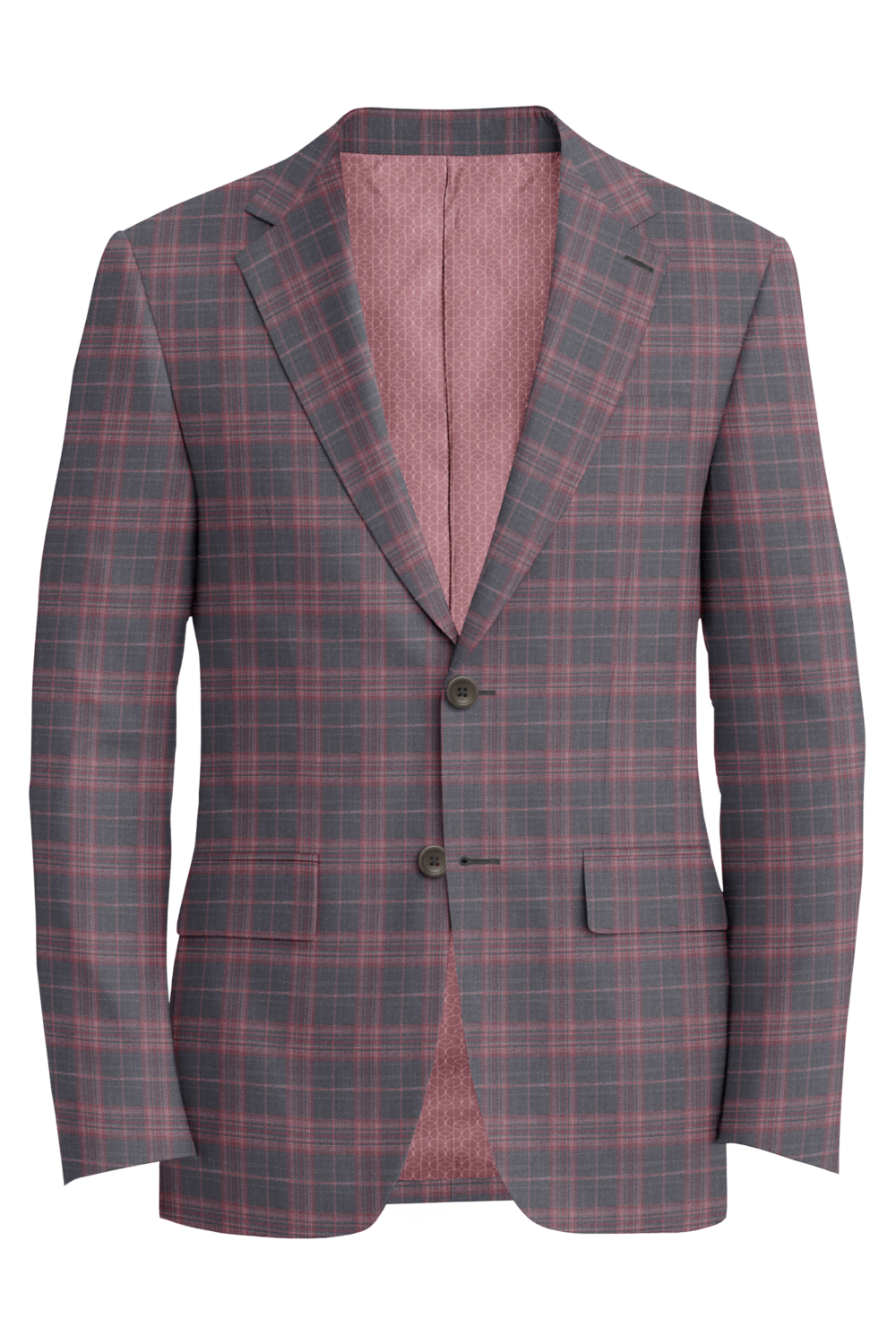 The Champion — Grey Pink Plaid jacket