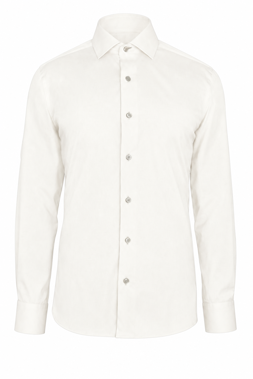 Ivory Solid Poplin Custom Shirt