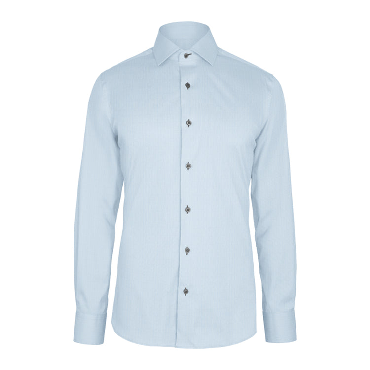 Light Blue Hairline Twill custom shirt