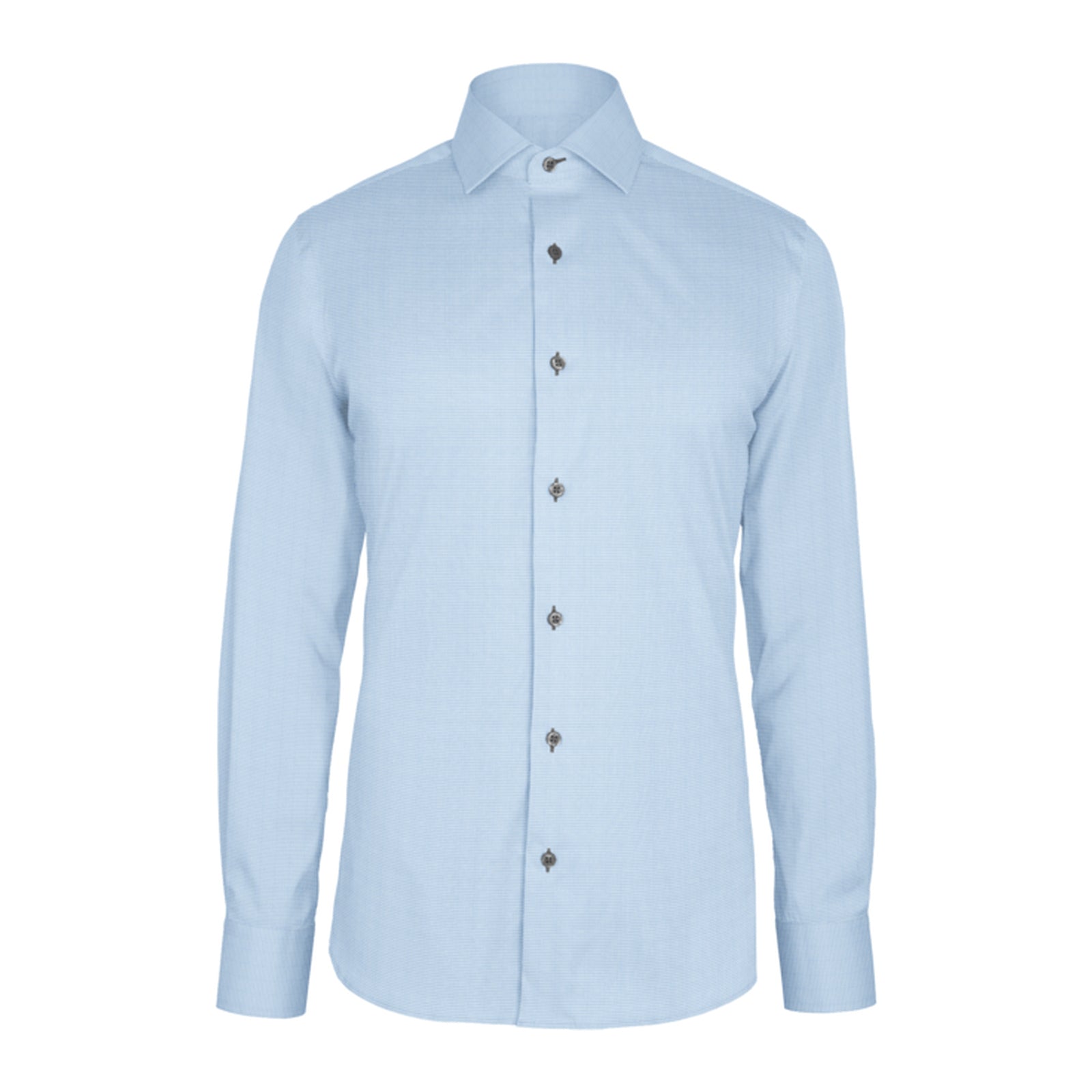 Light Blue Check Twill custom shirt