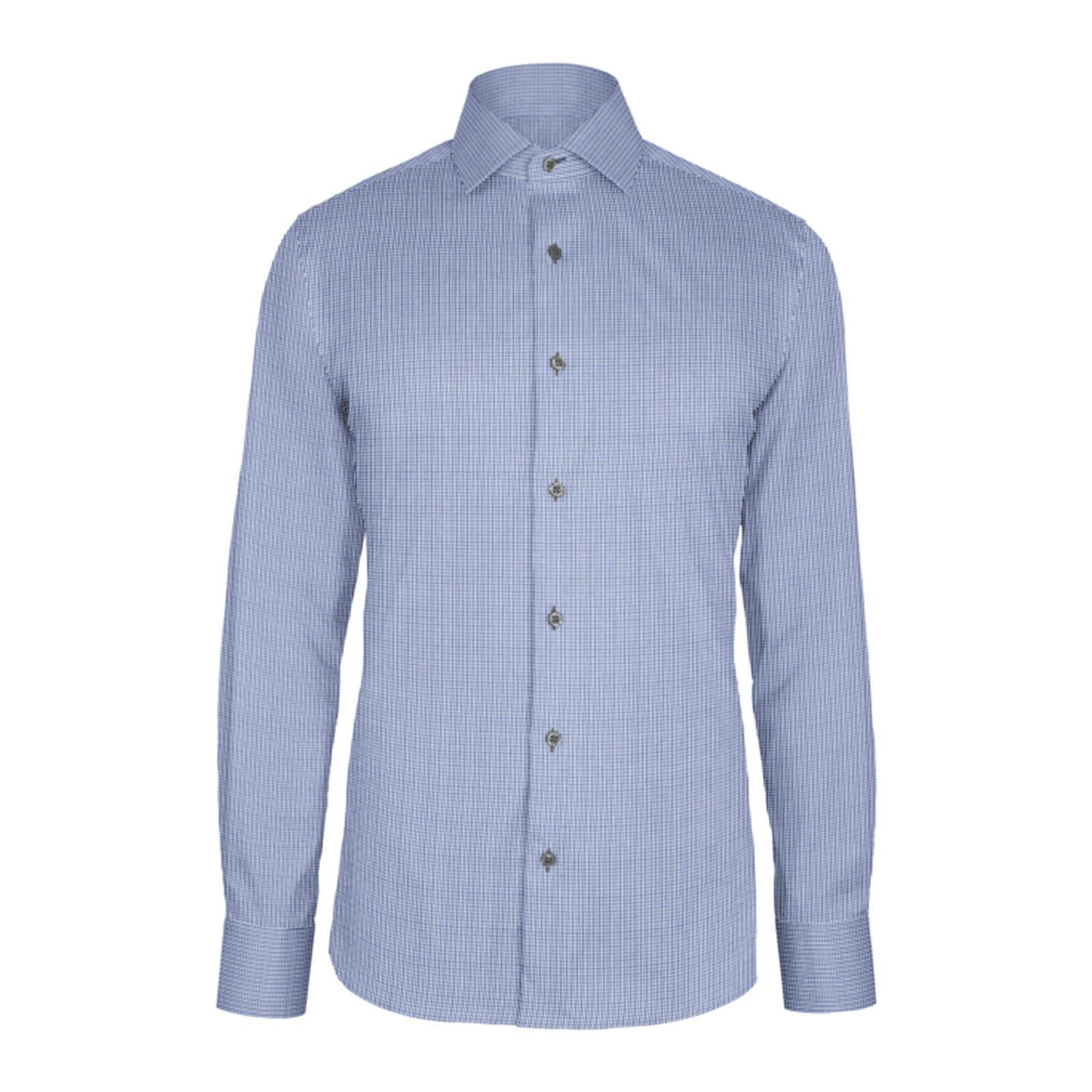 Blue Light Blue Check Twill custom shirt