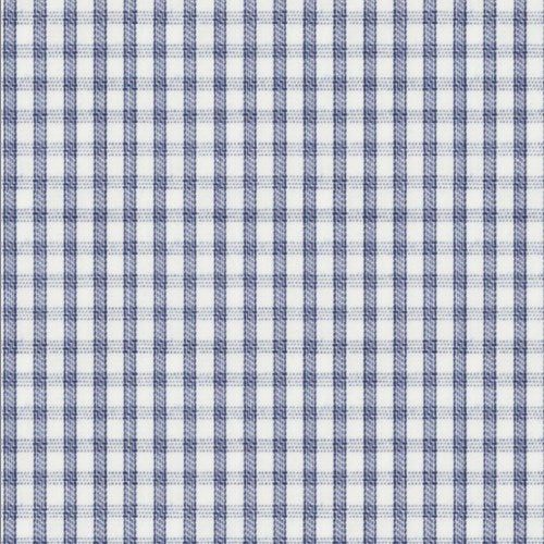 Navy Check Twill fabric swatch