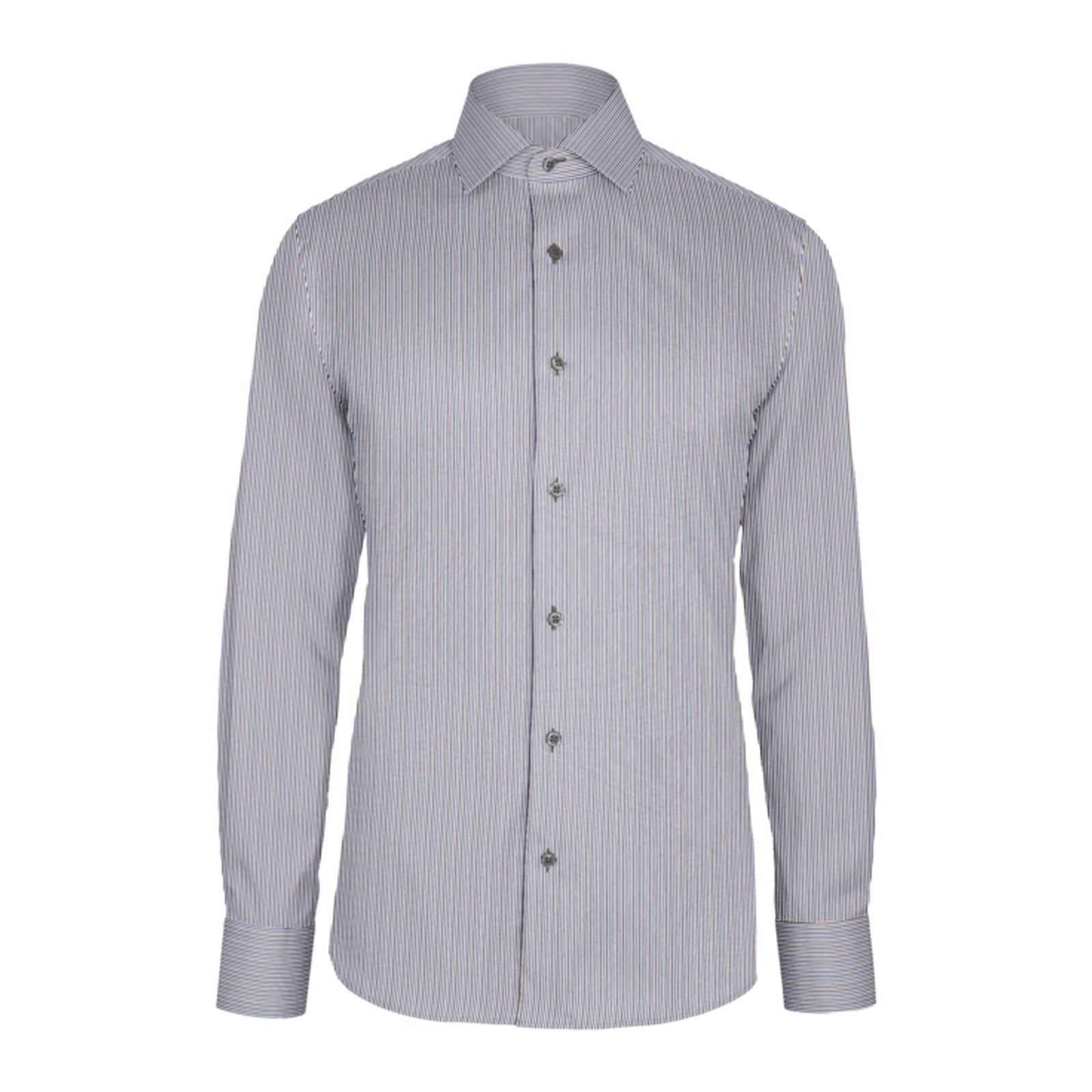 Blue Brown Stripe Twill custom shirt