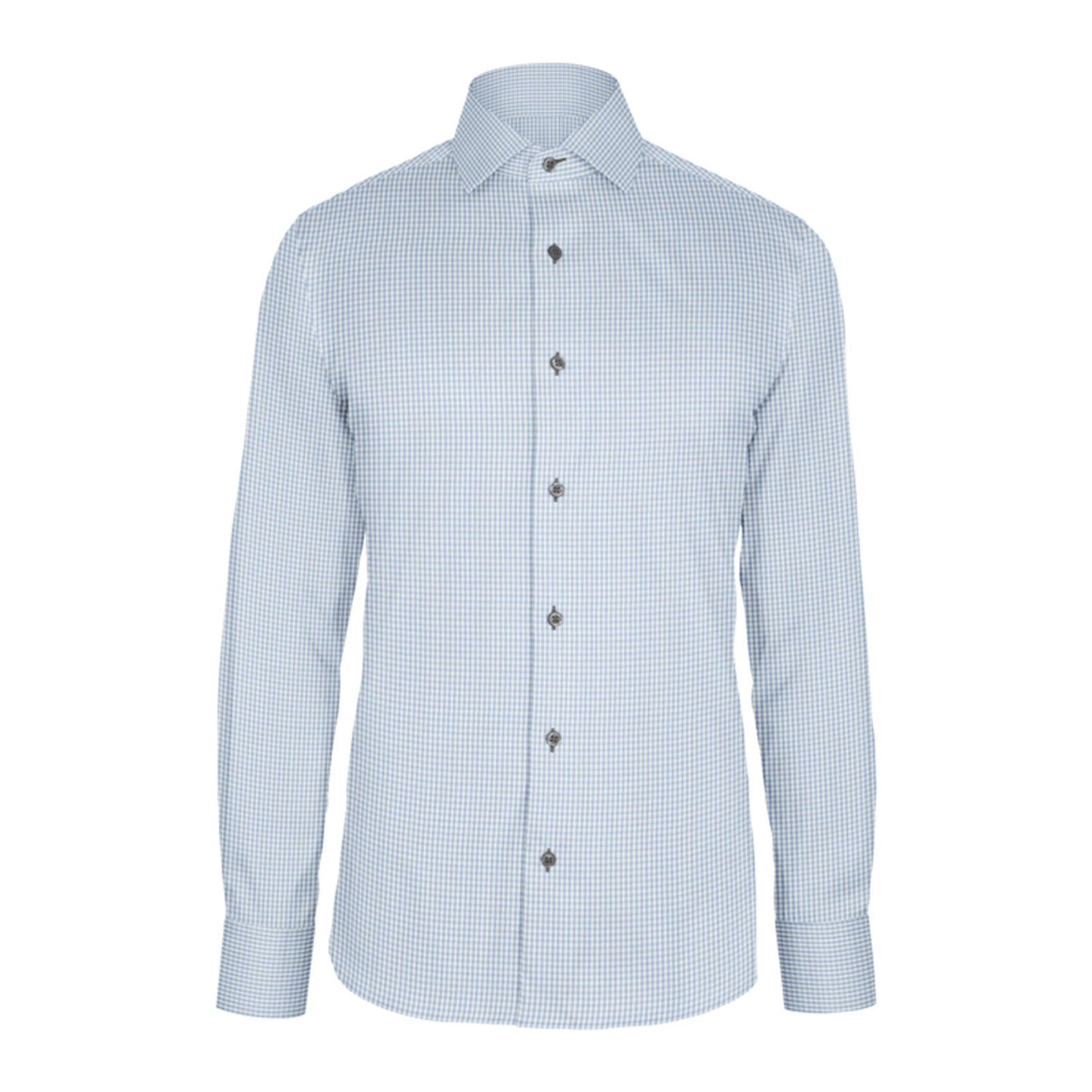 Light Blue Check Twill custom shirt