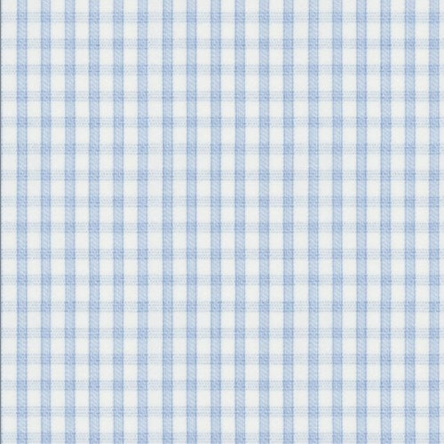 Light Blue Check Twill fabric swatch