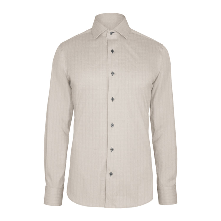 Grey Check Twill custom shirt