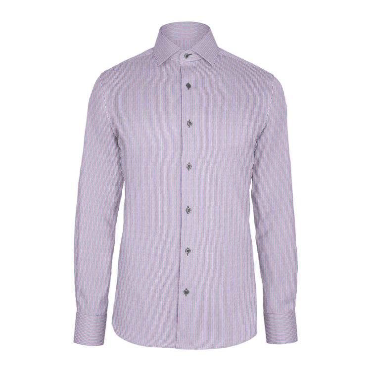 Blue Violet Stripe Twill custom shirt