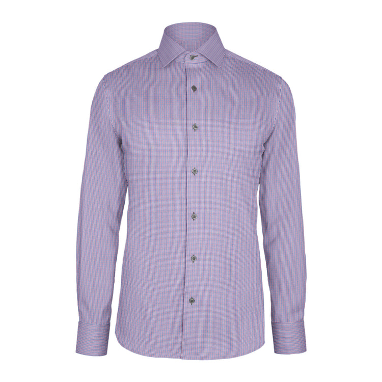 Blue Violet Check Twill custom shirt