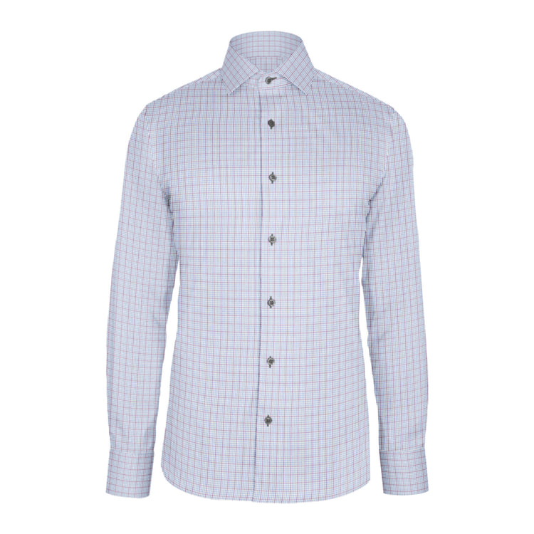 Blue Violet Check Twill custom shirt