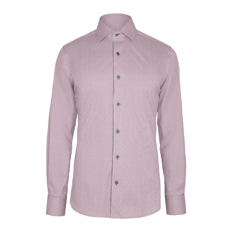 Blue Red Stripe Twill custom shirt