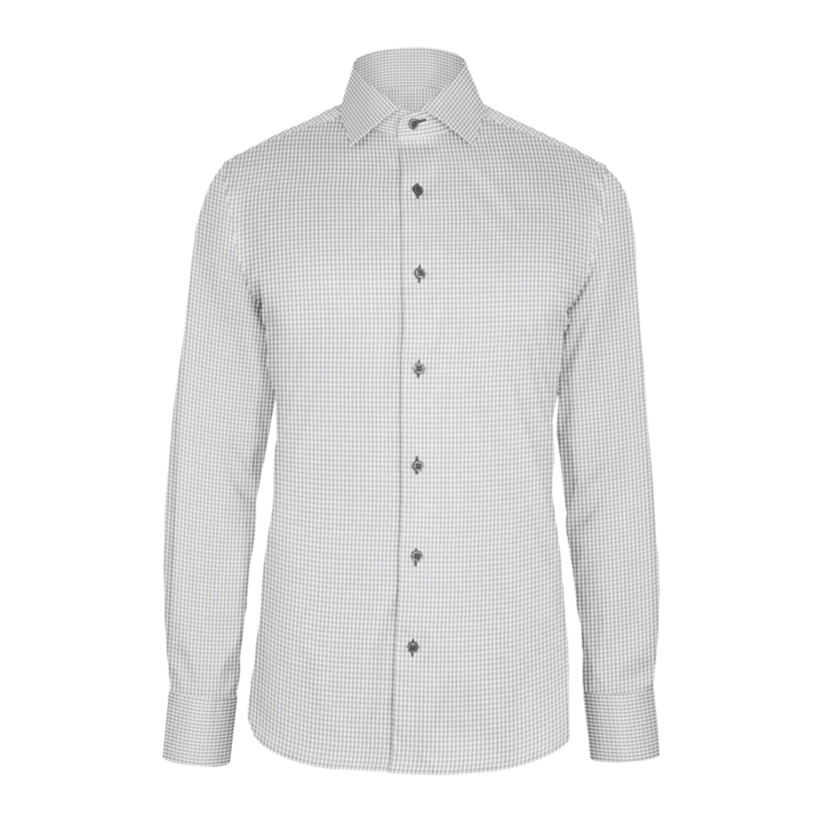Grey Check Twill custom shirt