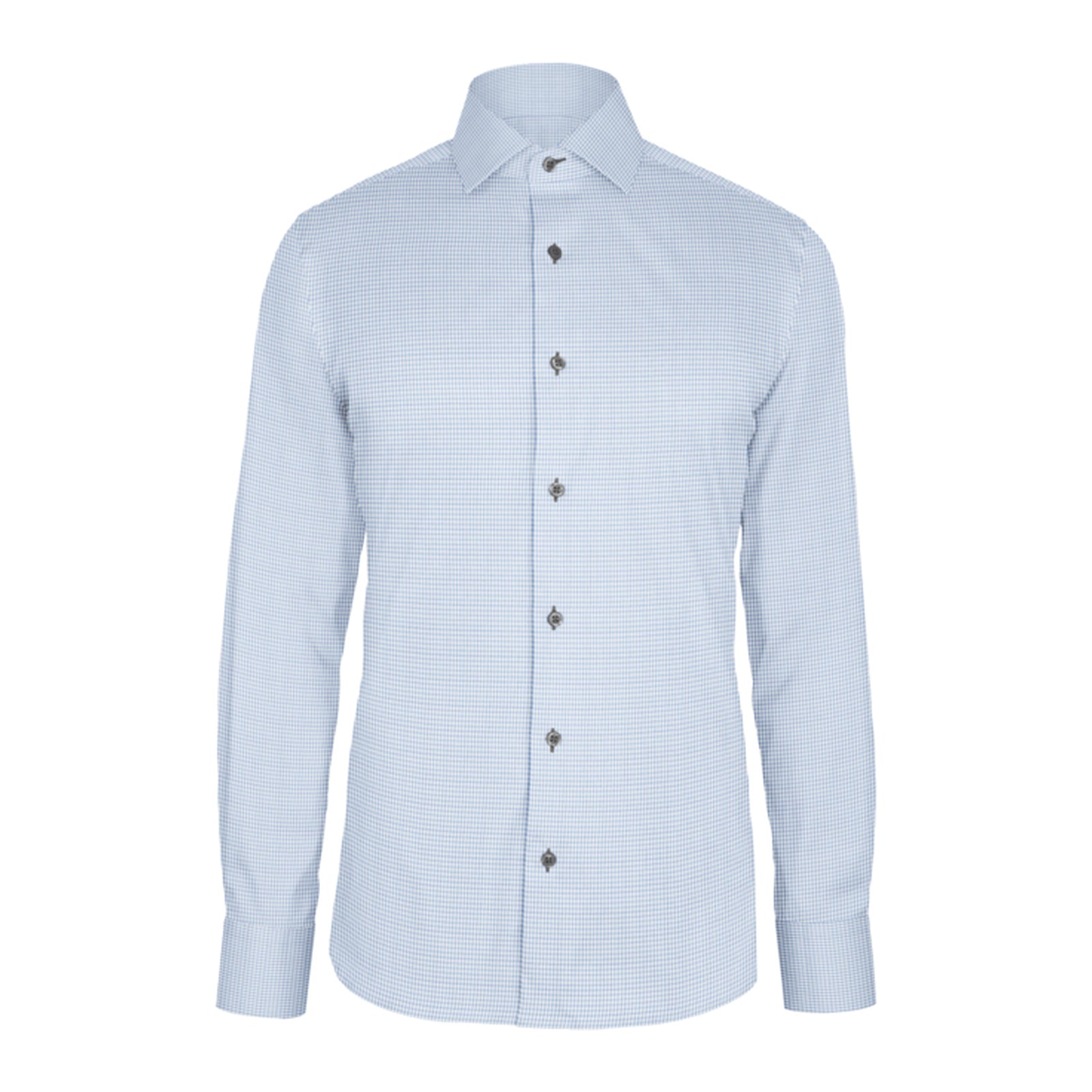 Light Blue Check Twill custom shirt