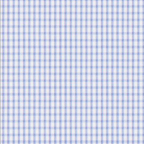 Light Blue Violet Check Twill fabric swatch