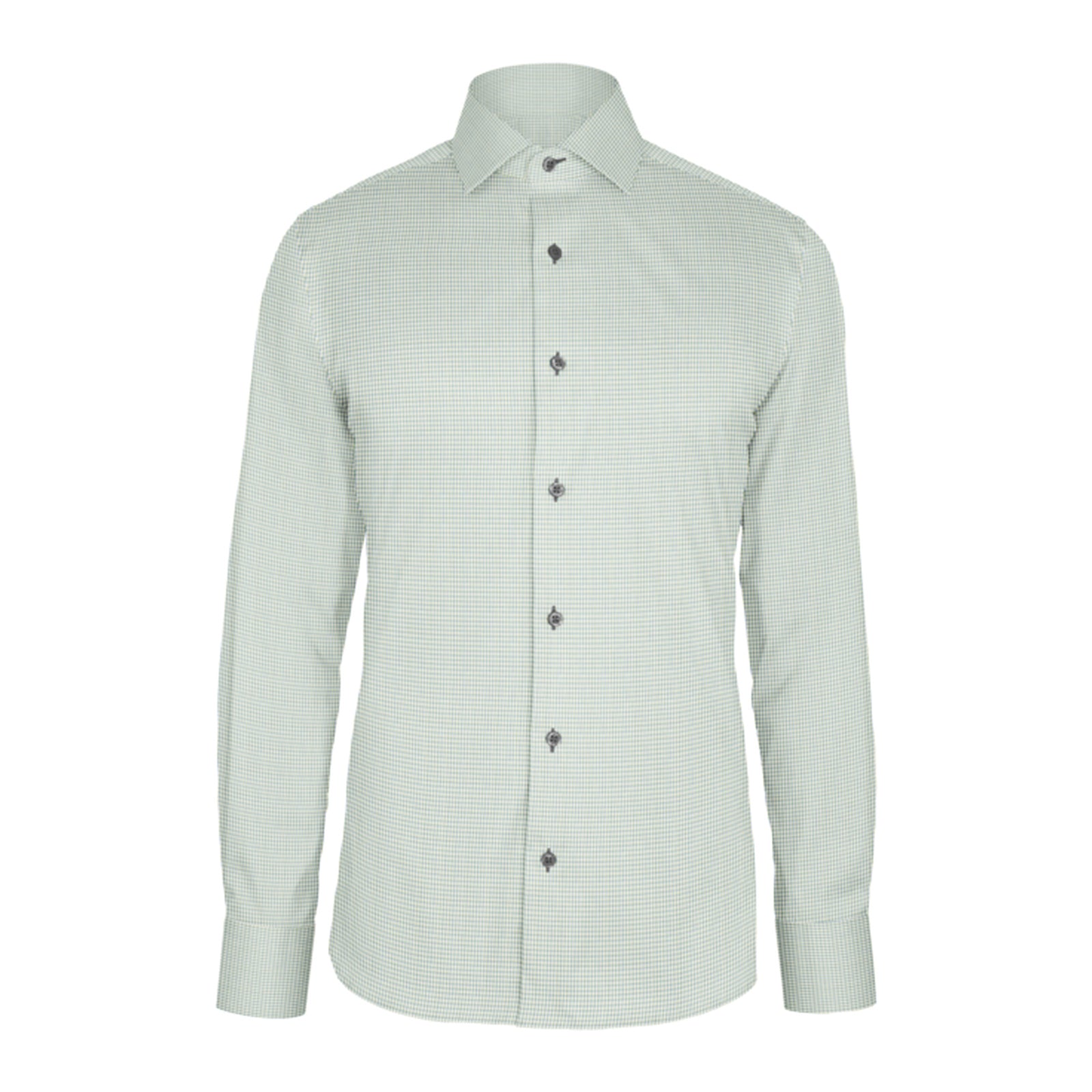 Light Blue Yellow Check Twill custom shirt