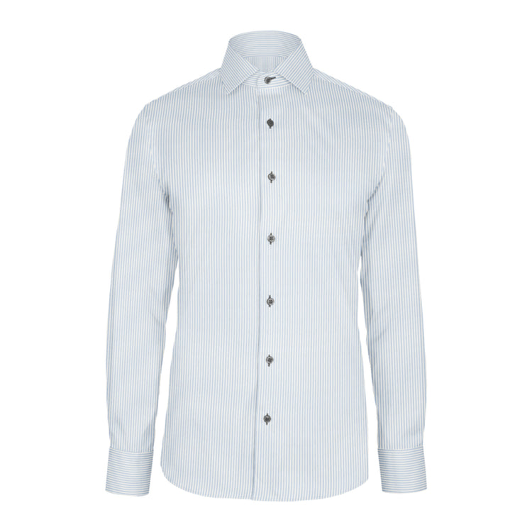 Blue Stripe Twill custom shirt
