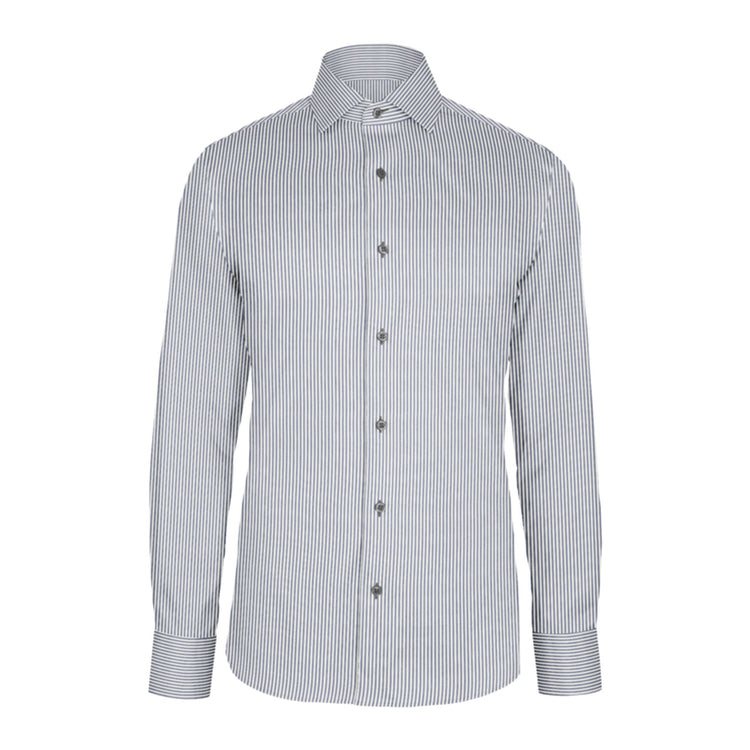 Navy Stripe Twill custom shirt