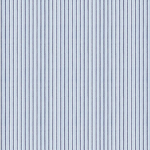 Blue Navy Stripe Twill fabric swatch