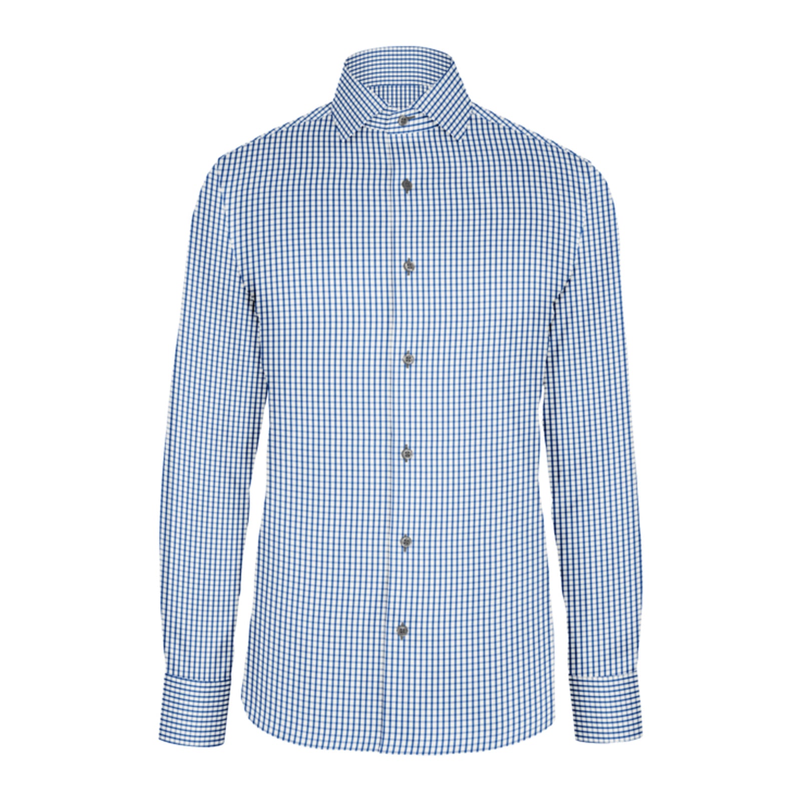 Blue Check Twill custom shirt