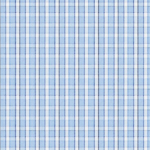Blue Navy Check Twill fabric swatch
