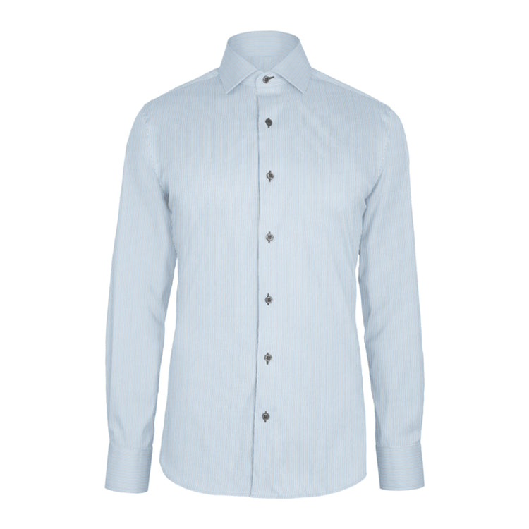 Blue Navy Stripe Twill custom shirt