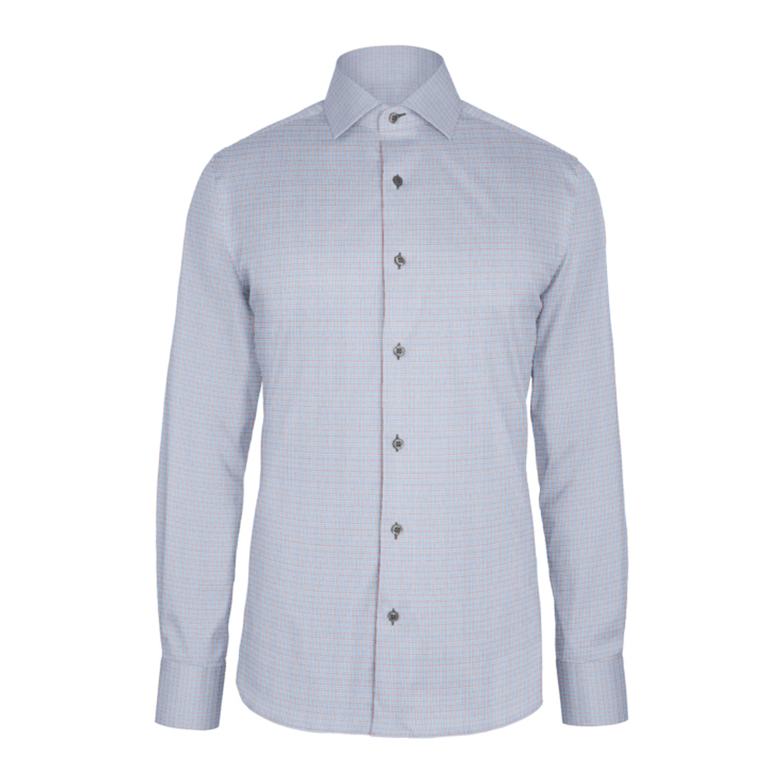 Blue Red Check Twill custom shirt