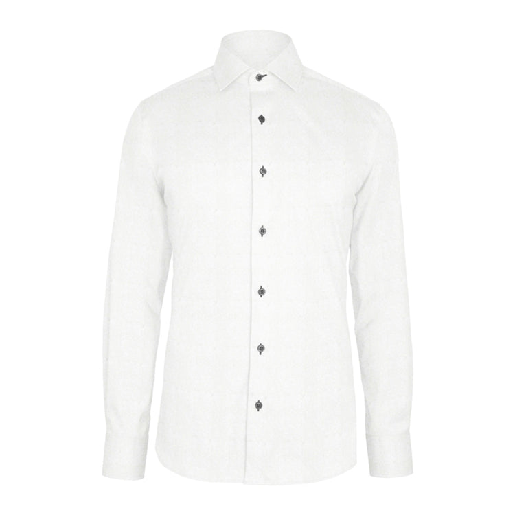 White Solid Broadcloth custom shirt