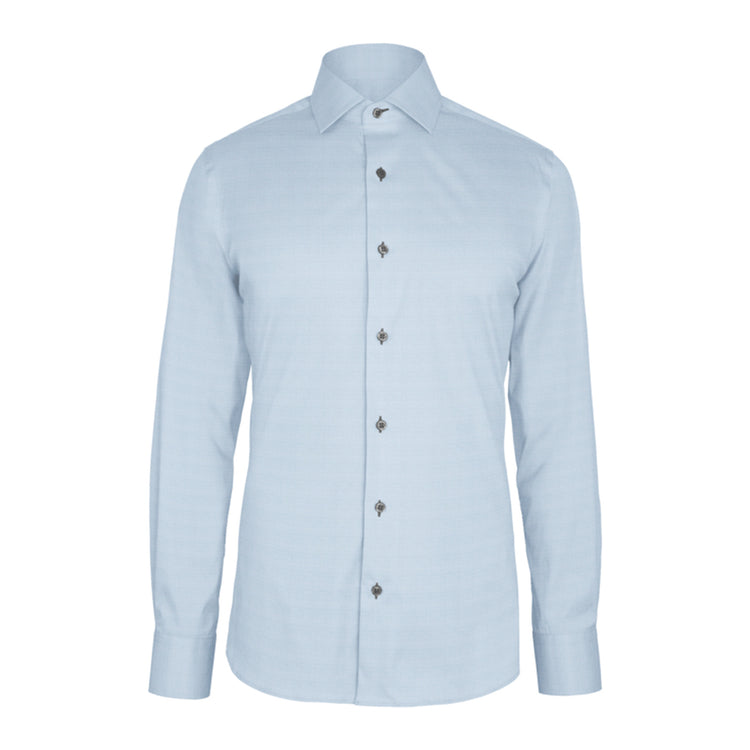 Blue Solid Broadcloth custom shirt