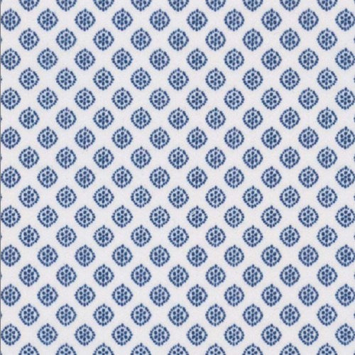 Navy Mykonos Poppy fabric swatch
