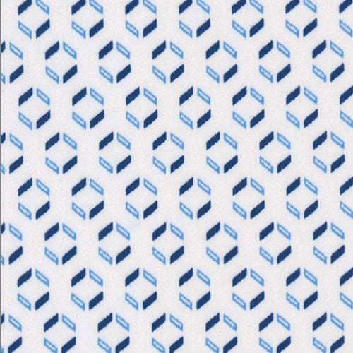 Blue Tahitian Trellis fabric swatch