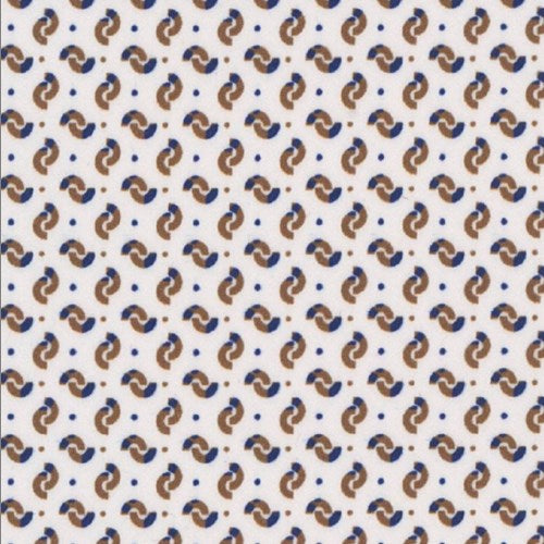Tan Blue Casablanca fabric swatch