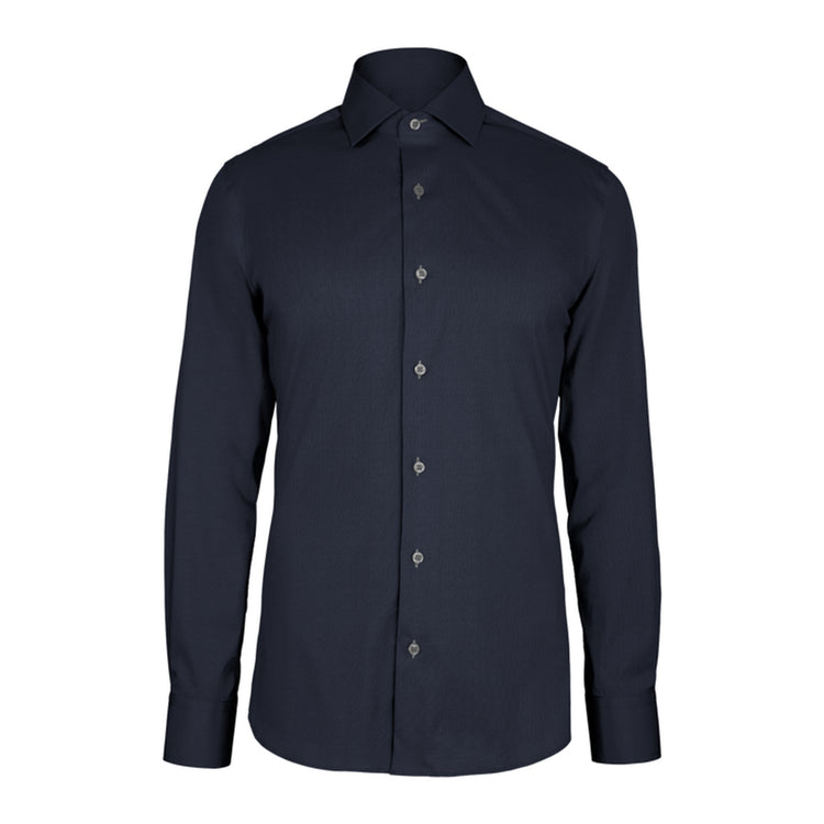 Navy Linen custom shirt