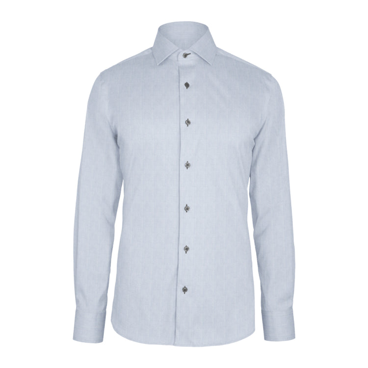 Light Blue Herringbone custom shirt