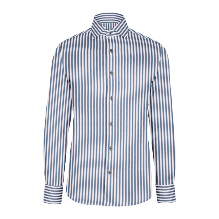 Blue Awning Stripe custom shirt