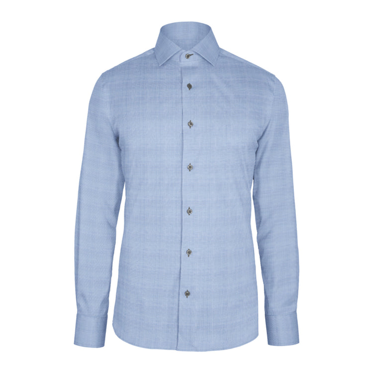 Blue Multi Check custom shirt