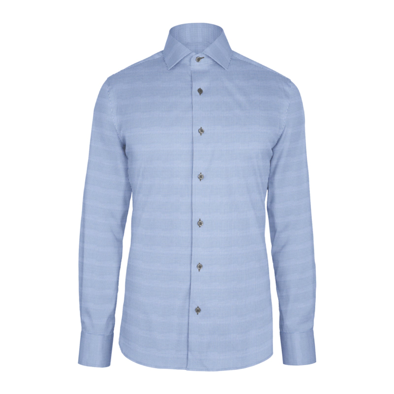 Light Blue Check Fancy Jacquard custom shirt