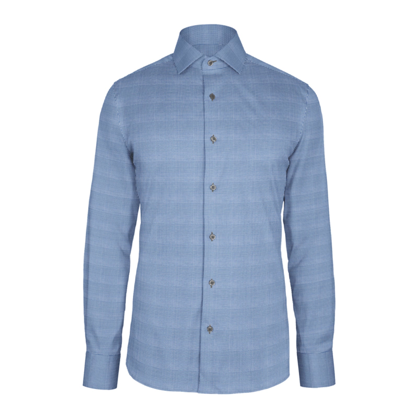 Blue Check Fancy Jacquard custom shirt