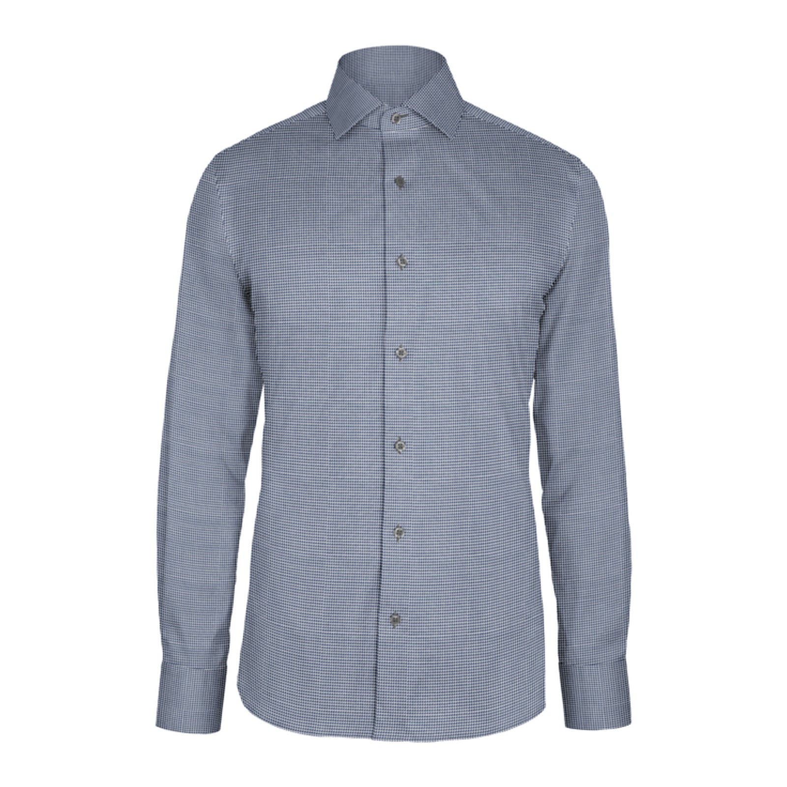 Navy Check Fancy Jacquard custom shirt