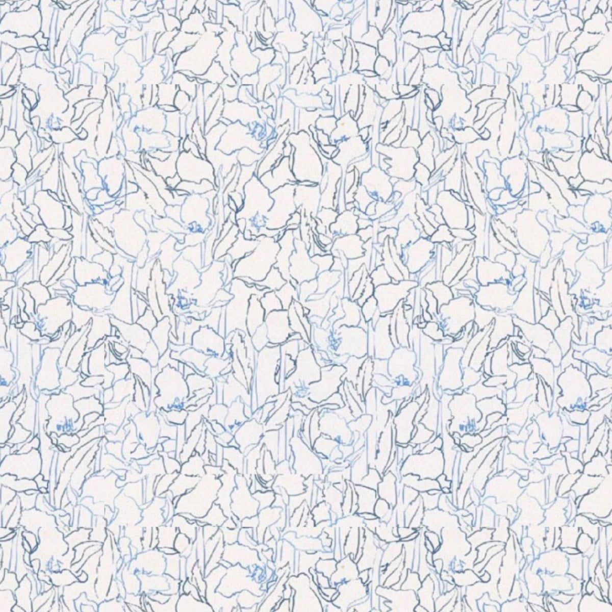 White Sketch fabric swatch