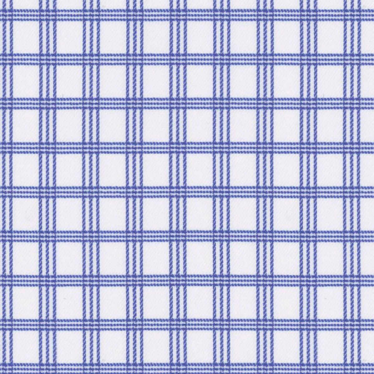 Blue Track Check fabric swatch