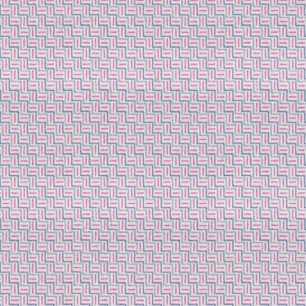 Pink Blue Dash Step fabric swatch