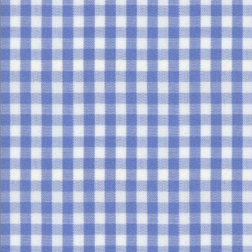 Blue Gingham Check fabric swatch