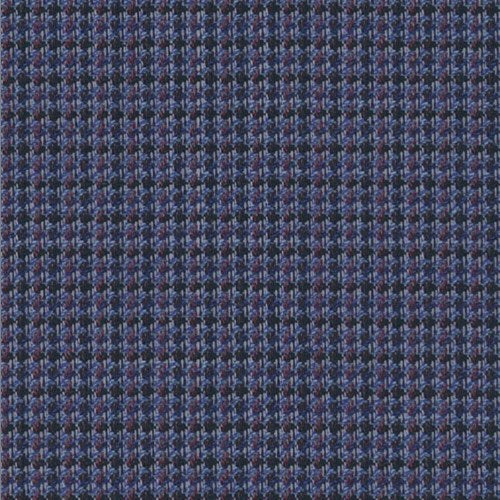 Lanificio di Lusso purple navy mini check fabric swatch