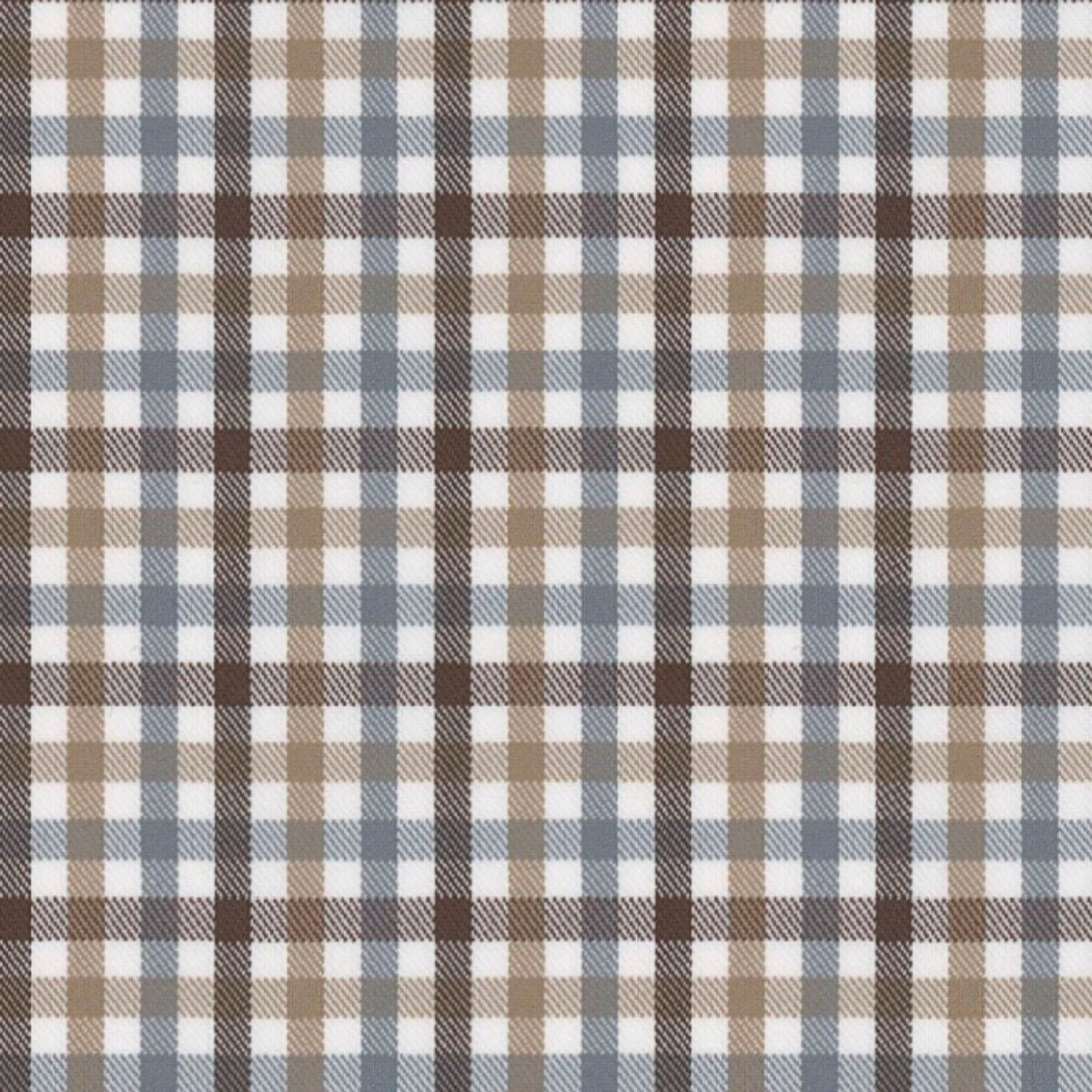 Tan Brown Sport Check fabric swatch