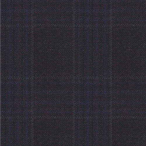 Reda Burgundy Royal Track Check Jacket fabric swatch